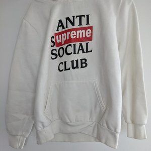 Supreme X Anti Social Social Club Collab White Hoodie